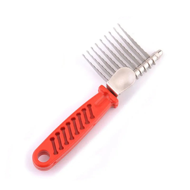 Pet Dematting Grooming Comb Undercoat Long Hair Cat & Dog Fur Rake – 2 Colors