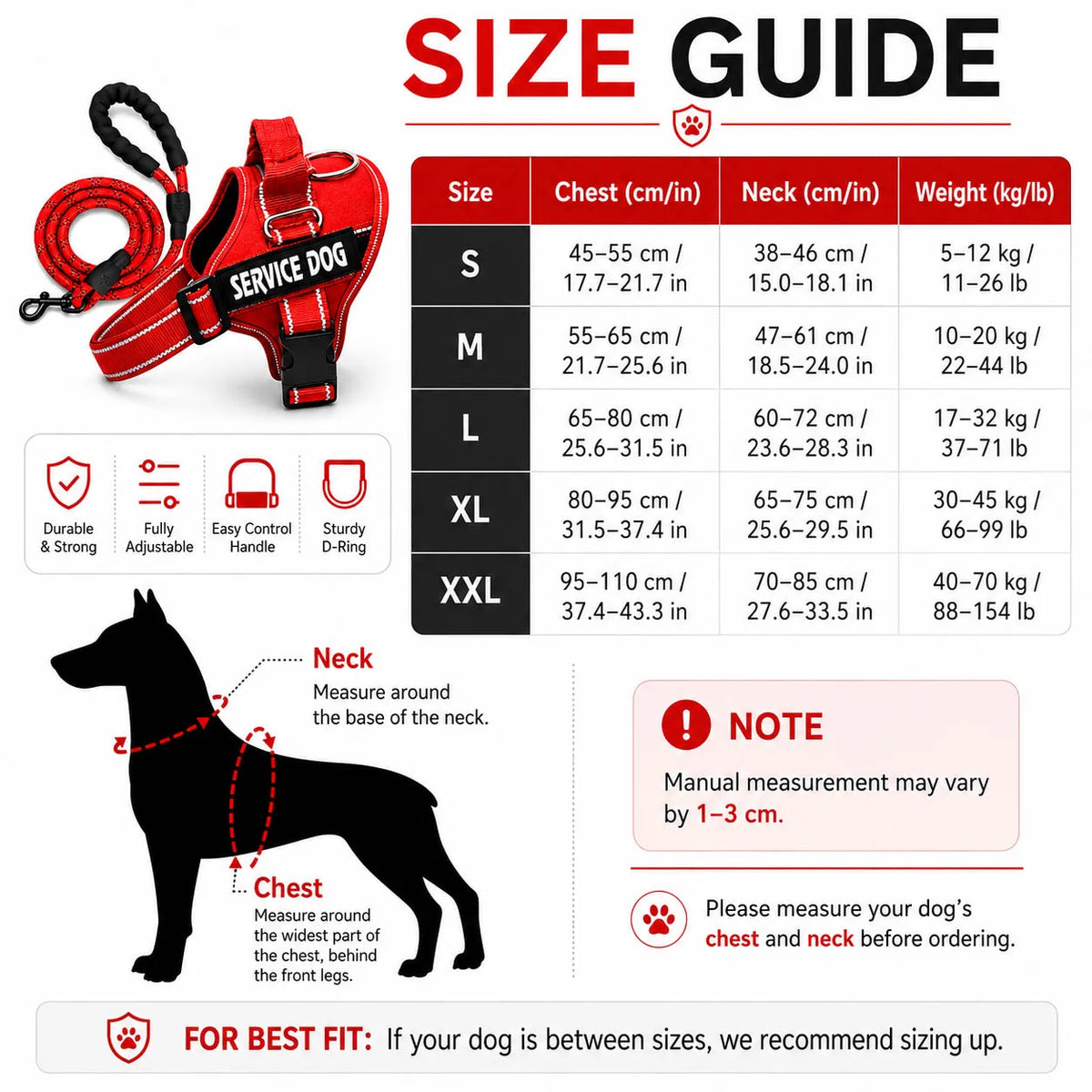 Nylon Dog Harness Personalized Reflective - MyPetDollar.com