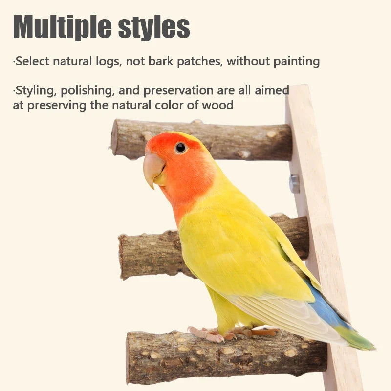 1PC Wood Ladder Pet Interactive Bird Parrot - MyPetDollar.com