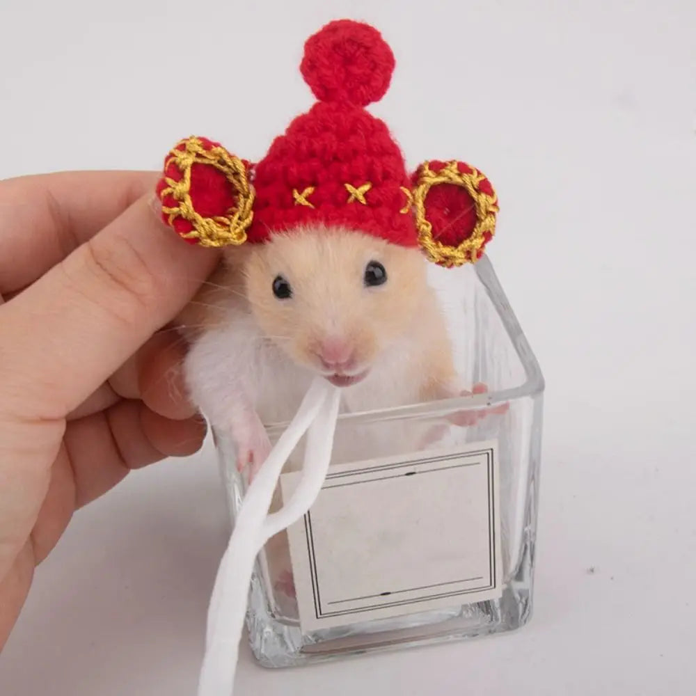 Portable Cartoon Hamster Hat Handmade Soft - MyPetDollar.com