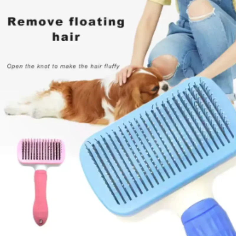 New Pet Dog Brush Cat Comb Self Cleaning Pet - MyPetDollar.com