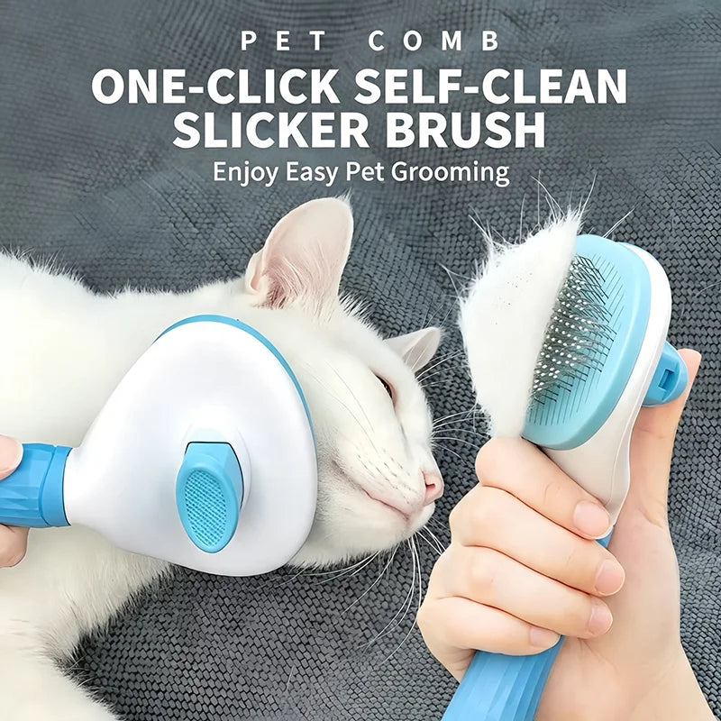 Pet Grooming Comb with One-Button Float Hair - MyPetDollar.com