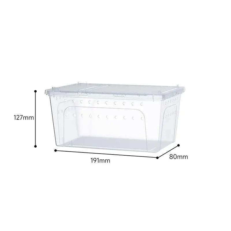 Clear Plastic Reptile Terrarium Ventilated Breeding Box – 6 Colors