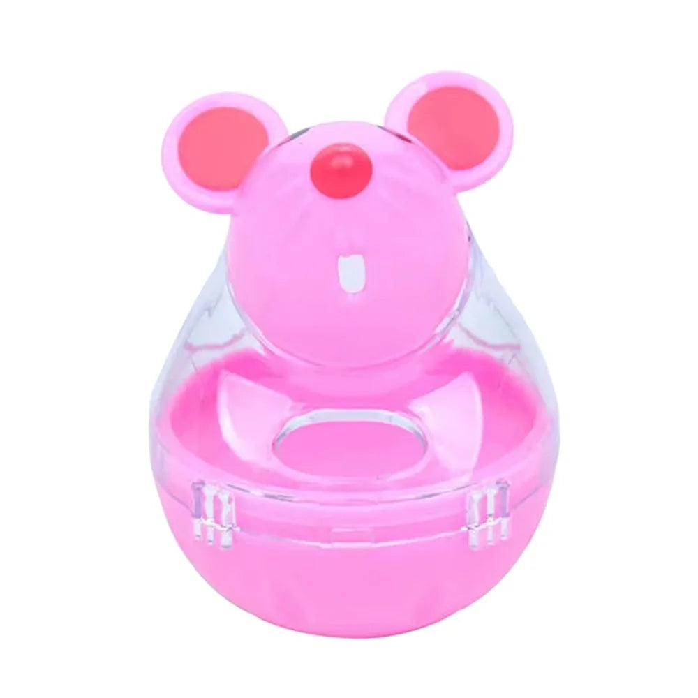 Cat Plaything, Mouse Head, Leaky Food Dispenser for Small Pets