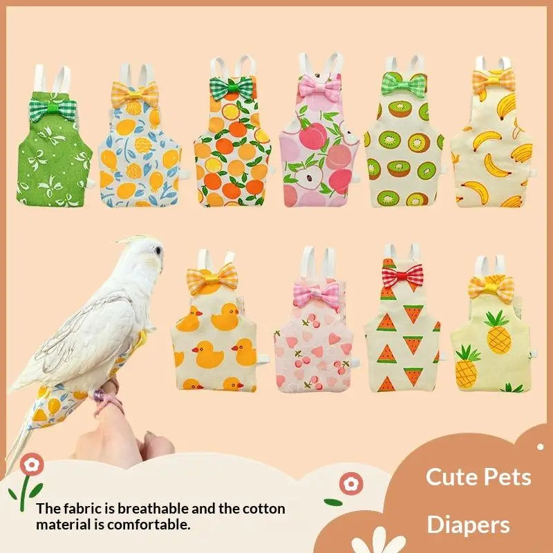 New Cute Colorful Parrot Diaper Bowtie - MyPetDollar.com