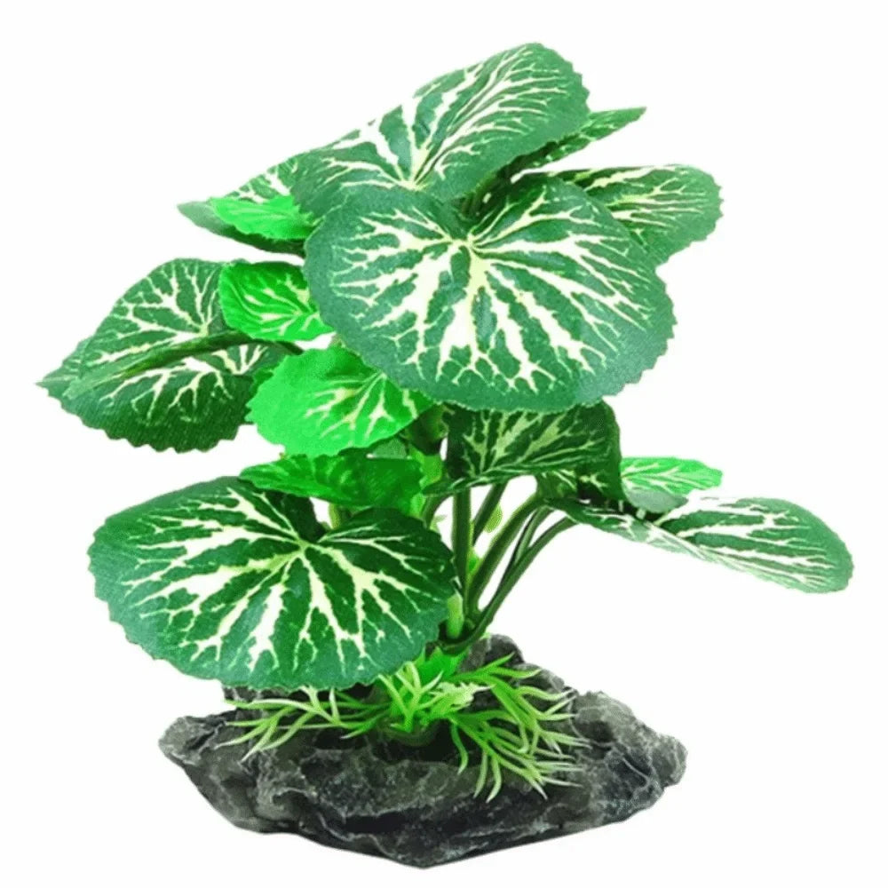 Plastic Material Aquarium Plants Realistic Design Silk Texture – 10 Colors