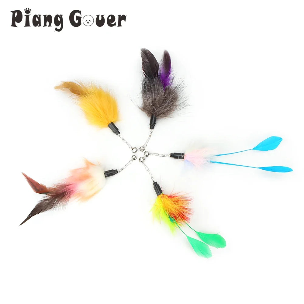 5pcs Feather Teasing Cat Stick Replacement - MyPetDollar.com