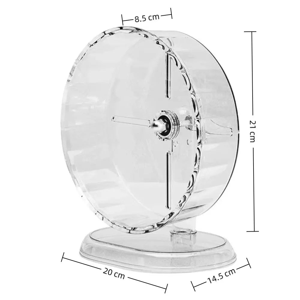 Silent Hamster Running Wheel Easy to Disassemble Transparent for Small Pets