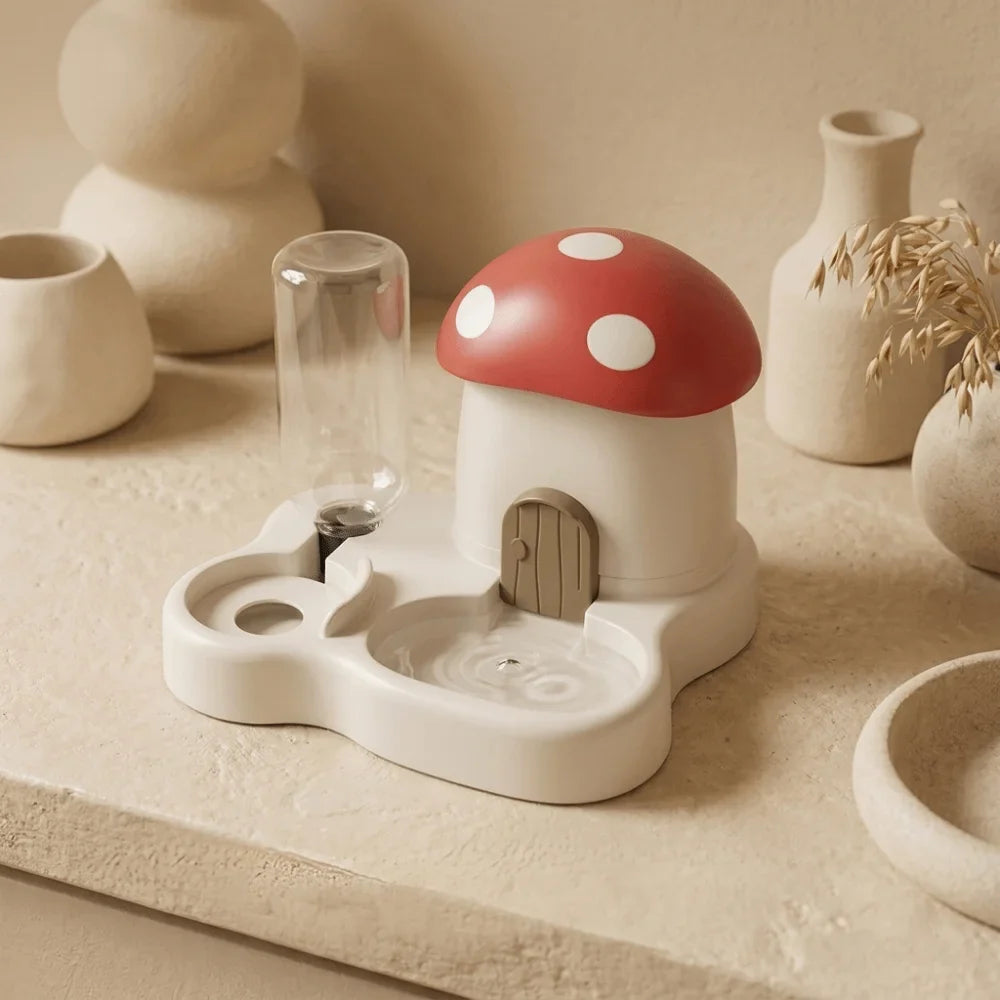 2 in 1 Mushroom Pet Automatic Feeder Large - MyPetDollar.com