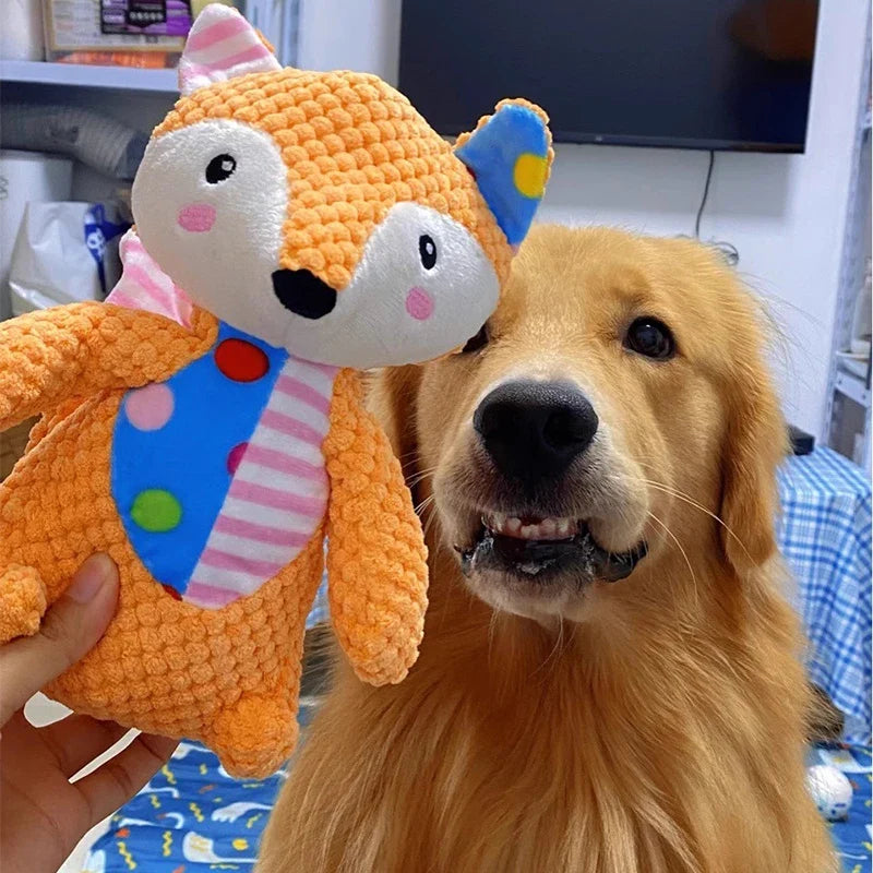 Dog Cat Squeaky Toy Animals Shape Pet Plush - MyPetDollar.com