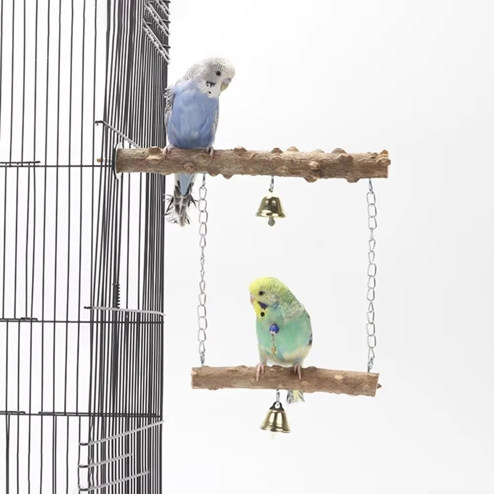 New Wood Parrot Suspension Bridge Toys - MyPetDollar.com