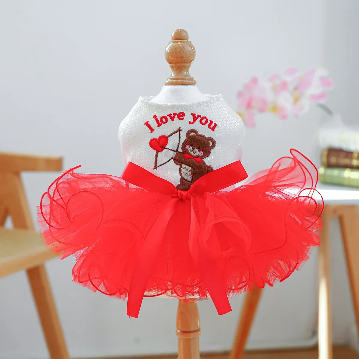 Elegant Black Lace Sling Pet Dog Dress Heart - MyPetDollar.com