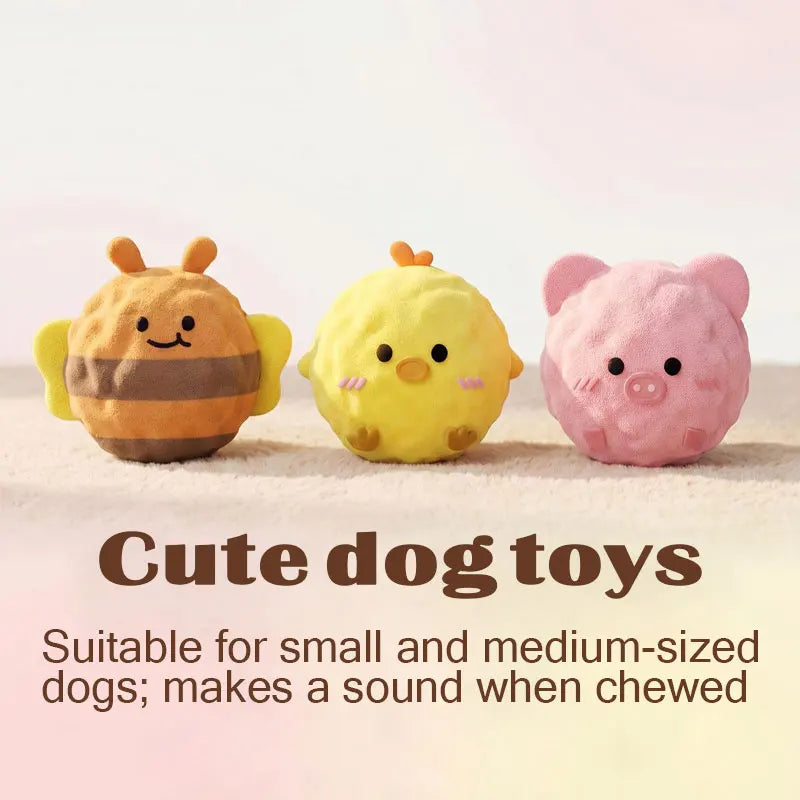 Cute Cartoon Animal Plush Squeaky Dog Toy - MyPetDollar.com