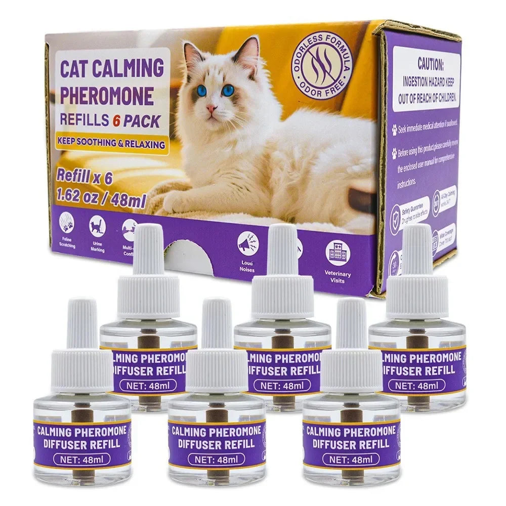 6-Pack Pet Soothing Electric Heating Supplement Liquid Cat – Cat Supplies