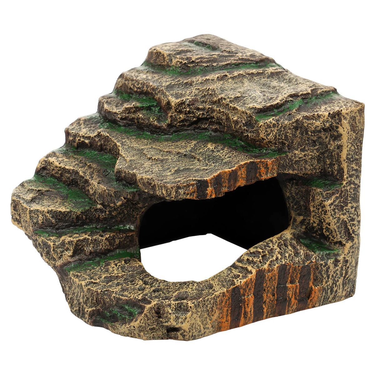Resin Reptile Hideout Cave Decorative Rock Basking Platform Aquarium