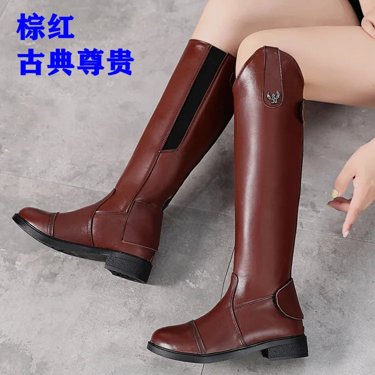 Equestrian Boots For Women Top Layer Cowhide - MyPetDollar.com