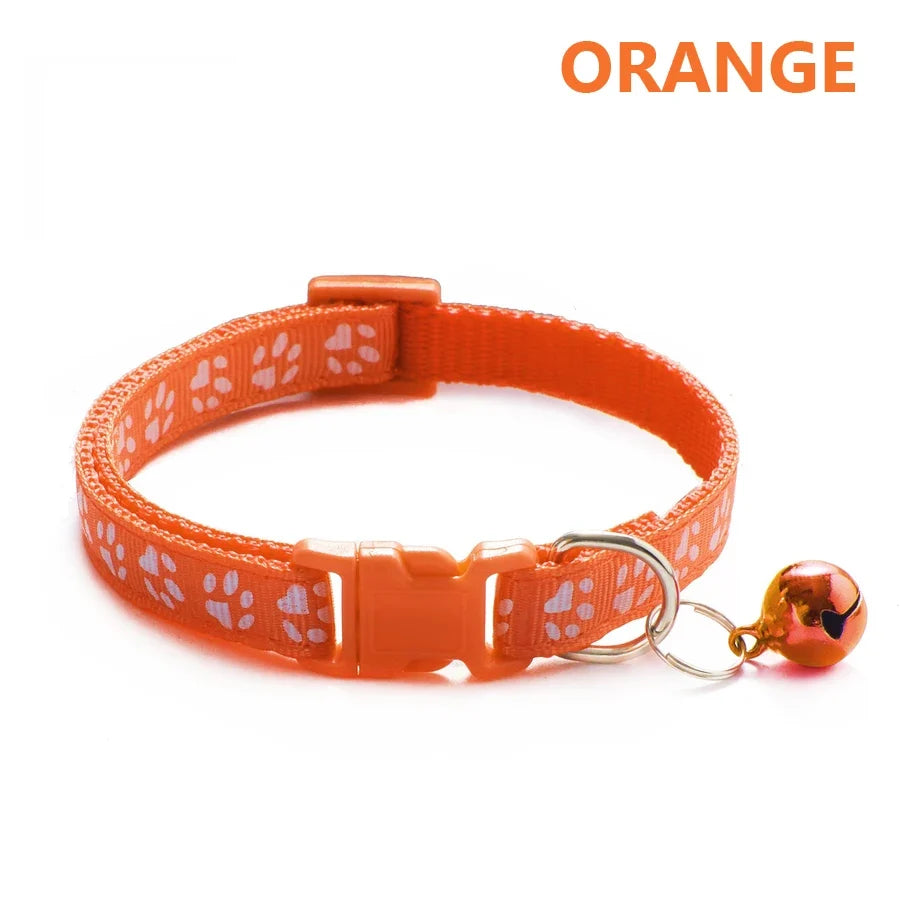 Adjustable Footprint Pet Collar – 12 Colors