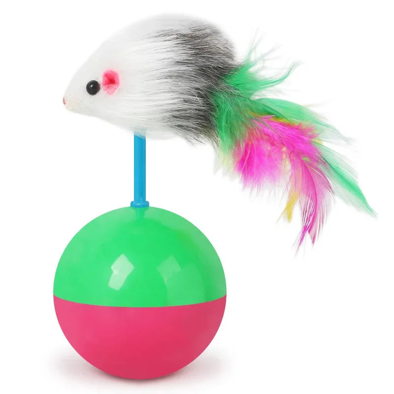 Cat Toys Set Teasing Mouse Not Tumbler Fun High Interactive for Small Pets