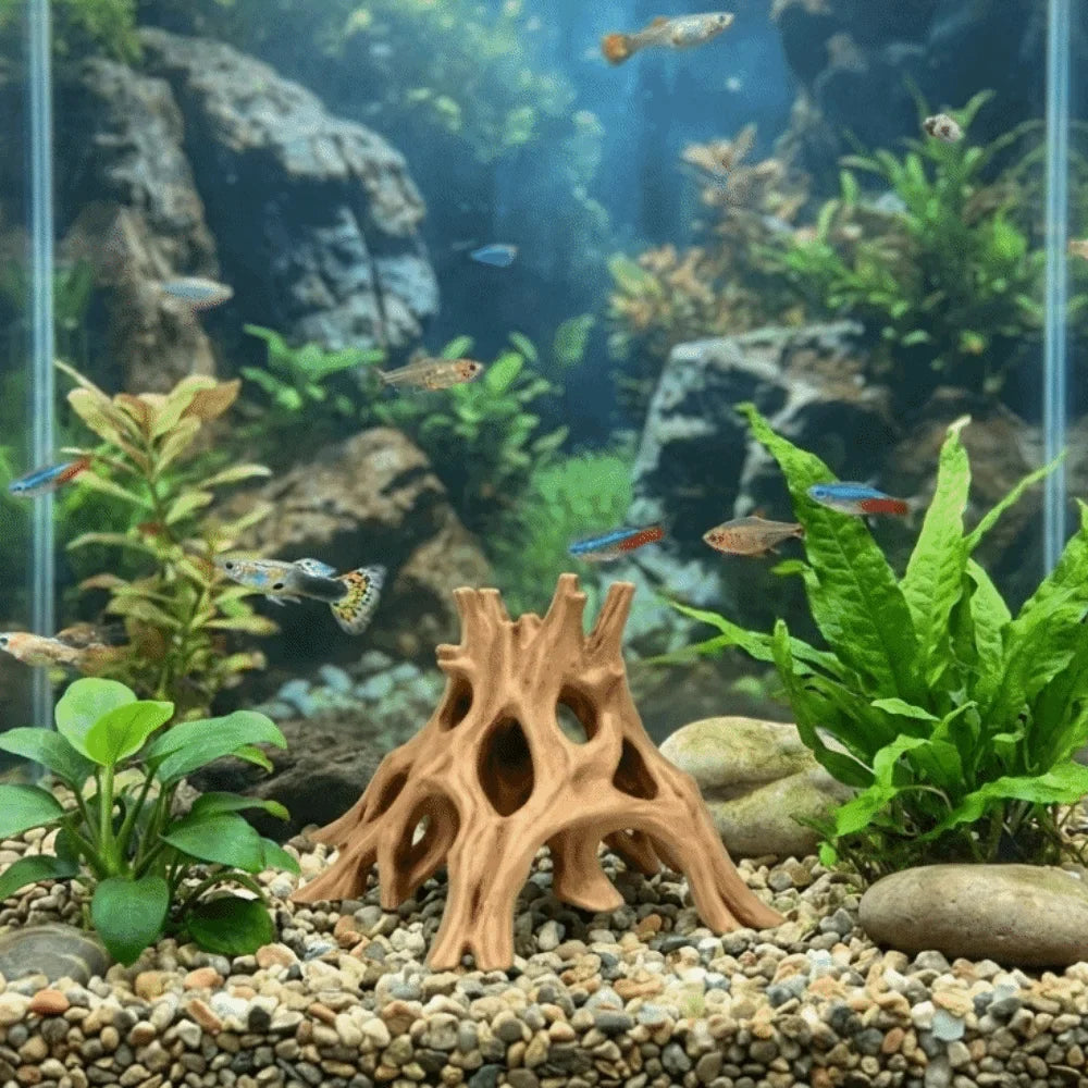 Tree Trunk Fish Shrimp Hiding Cave 3D - MyPetDollar.com