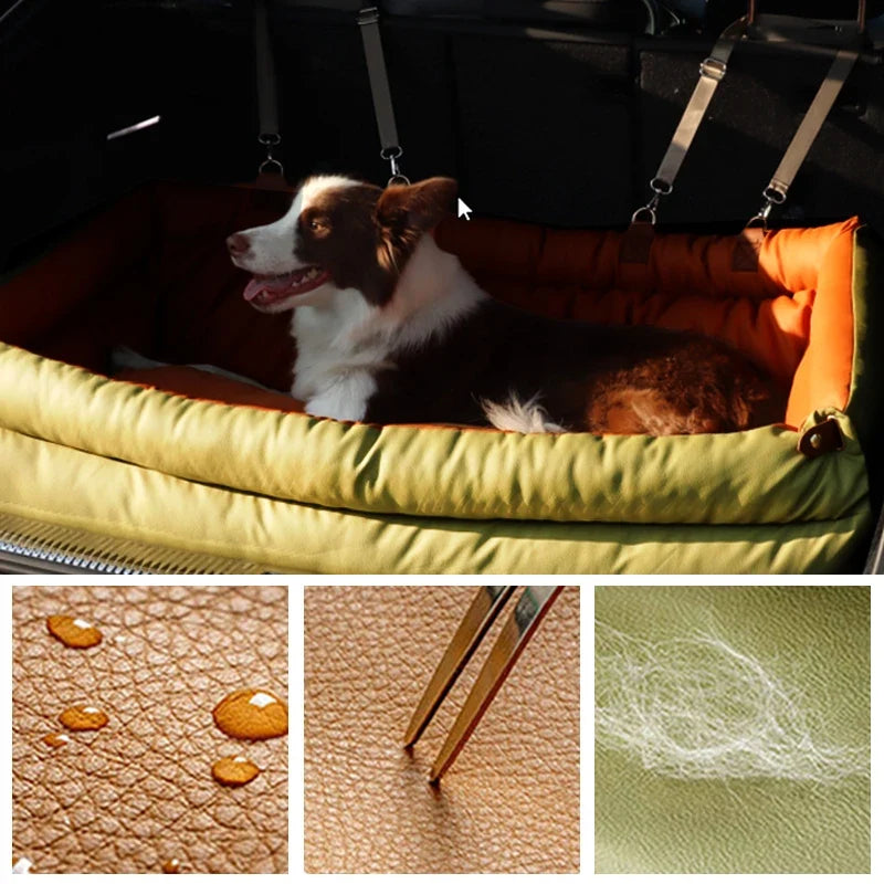 Luxury Dog Car Seat Booster Bed Polyester - MyPetDollar.com