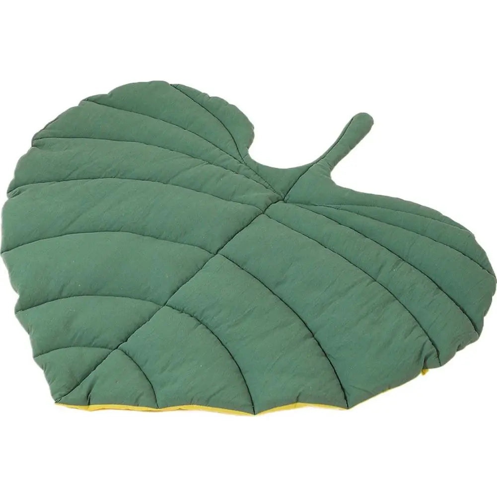 Leaf Shape Pet Mat Double Sided Green Dog Bed