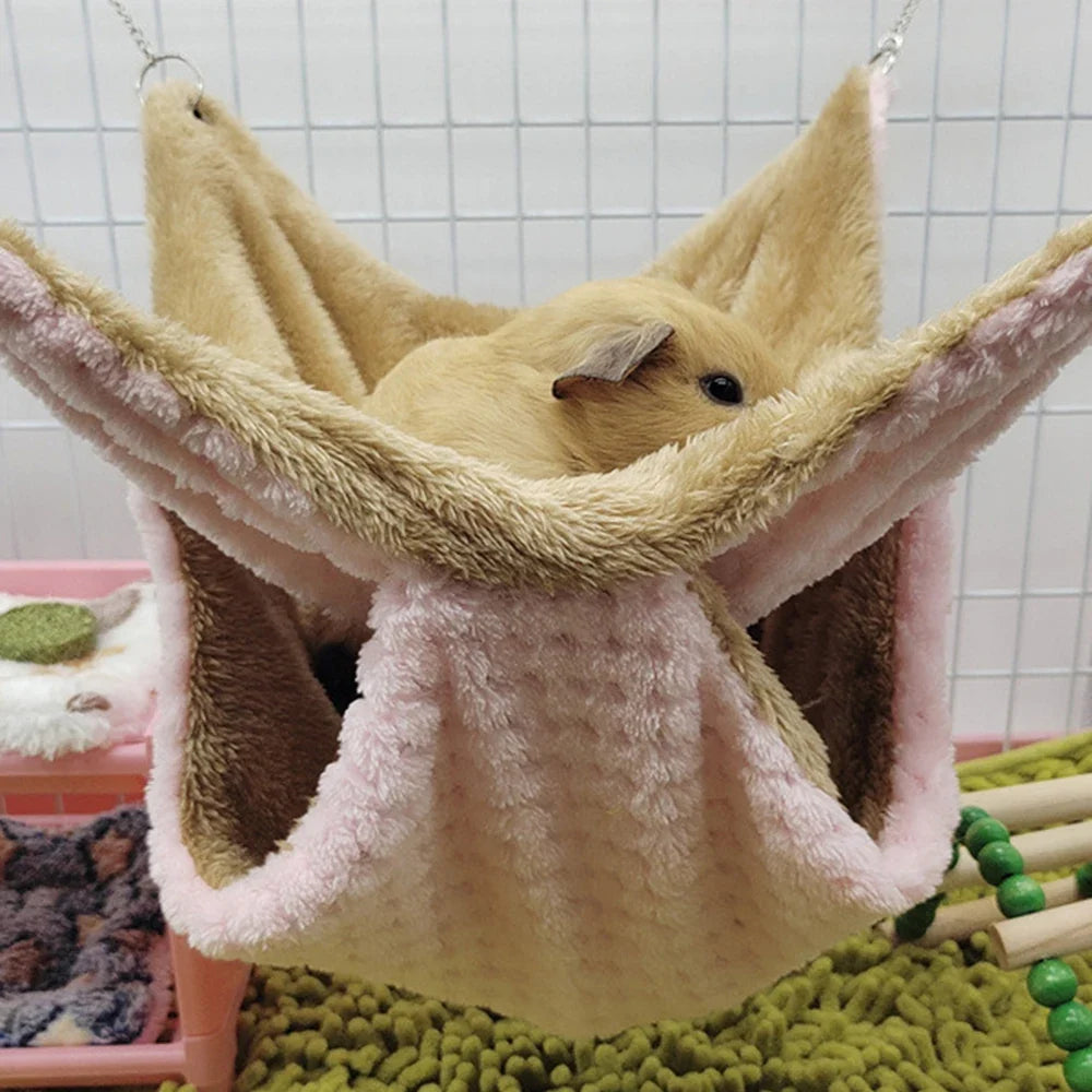 Warm Honey Glider Double Pile Hammock Guinea Pig Flower Branch – 6 Colors