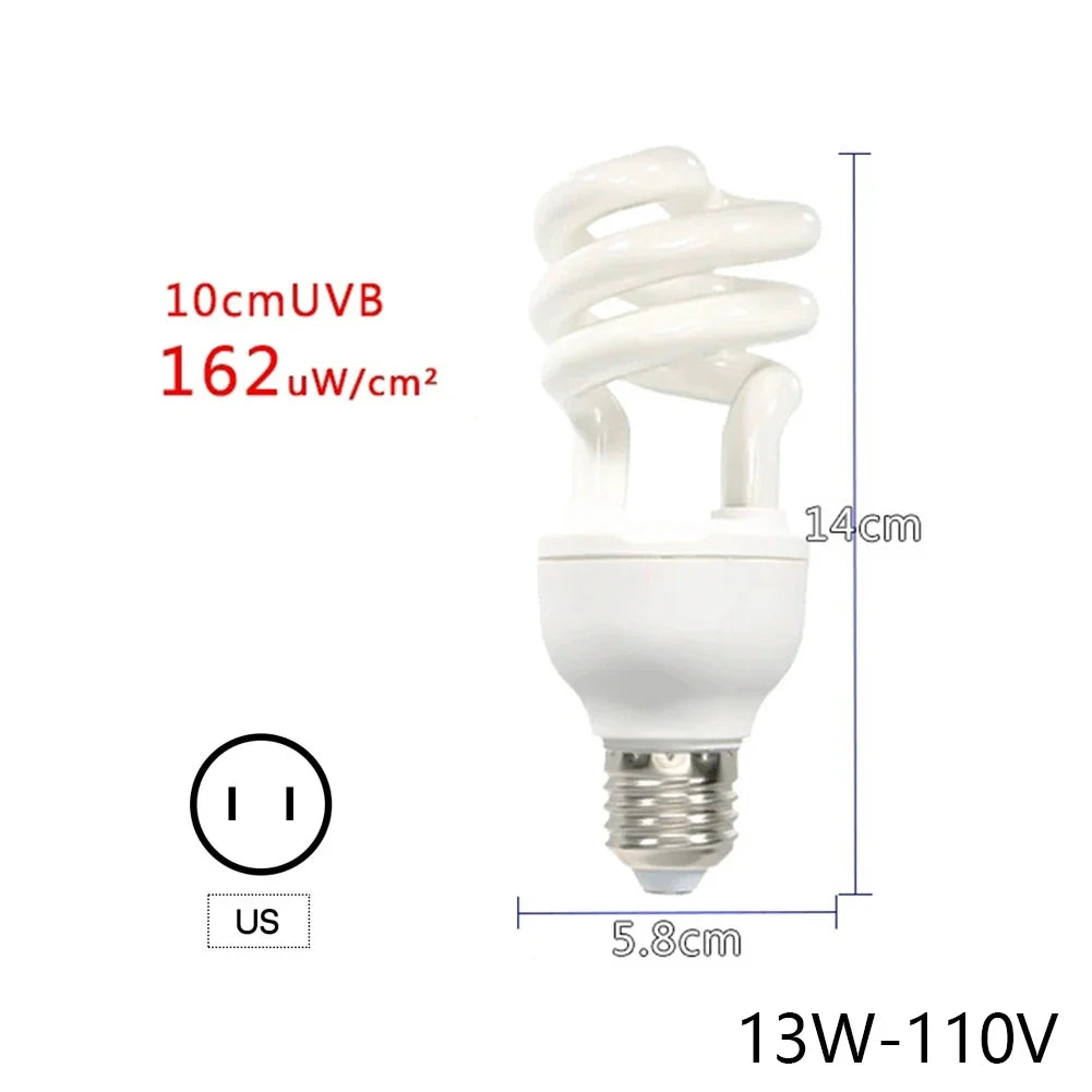 UVB 5.0 10.0 Reptile Heating Lamp13w 26w Rays Energy Light – 8 Colors