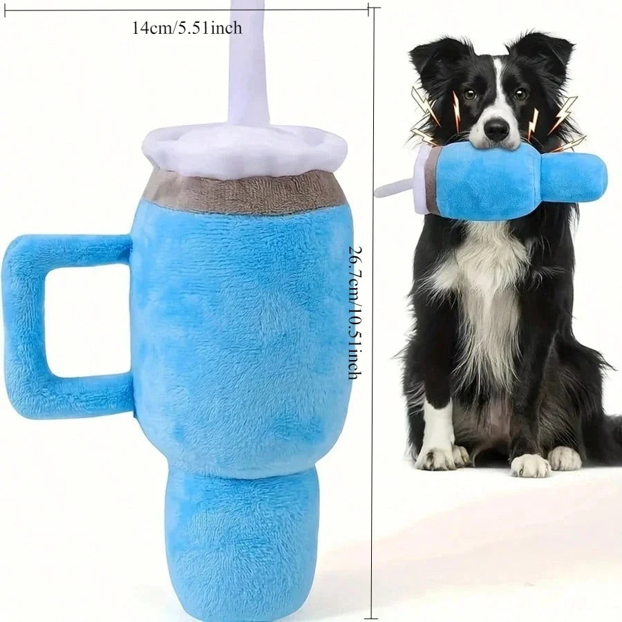Durable Cute Beverage Mug Shaped Dog Chew Toys
