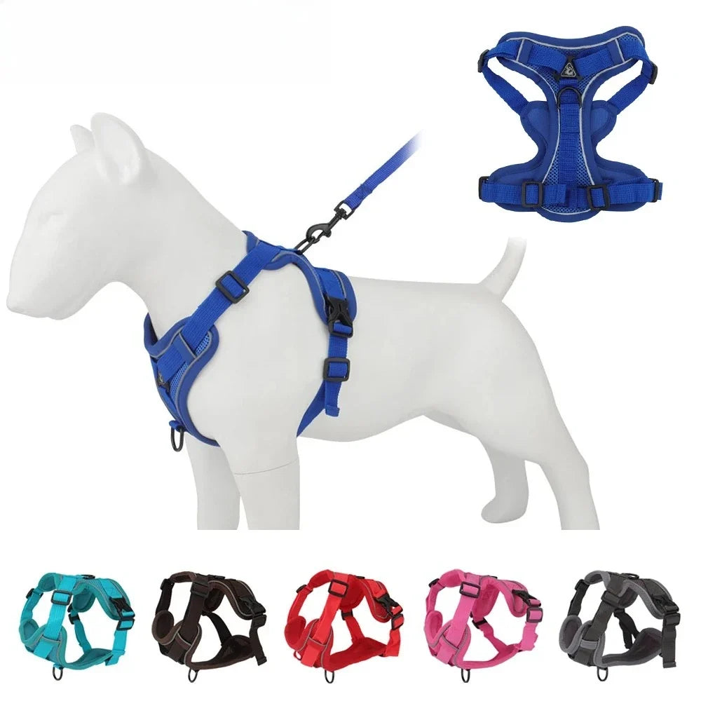 Reflective Dog Harness Leashes Set Puppy - MyPetDollar.com