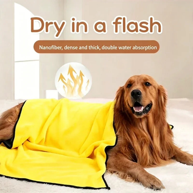 Microfiber Pet Bath Towel Super Absorbent - MyPetDollar.com