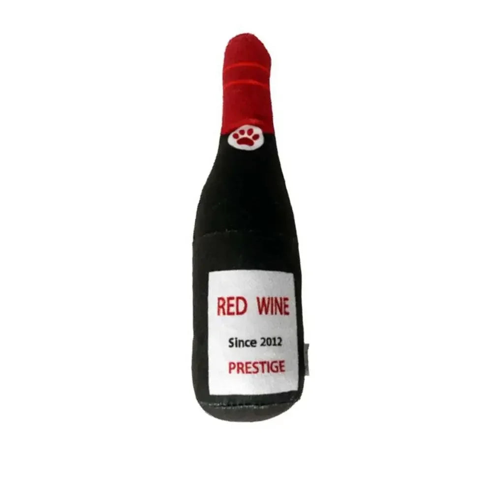 Plush Interactive Dog Toys Champagne Wine Bottle