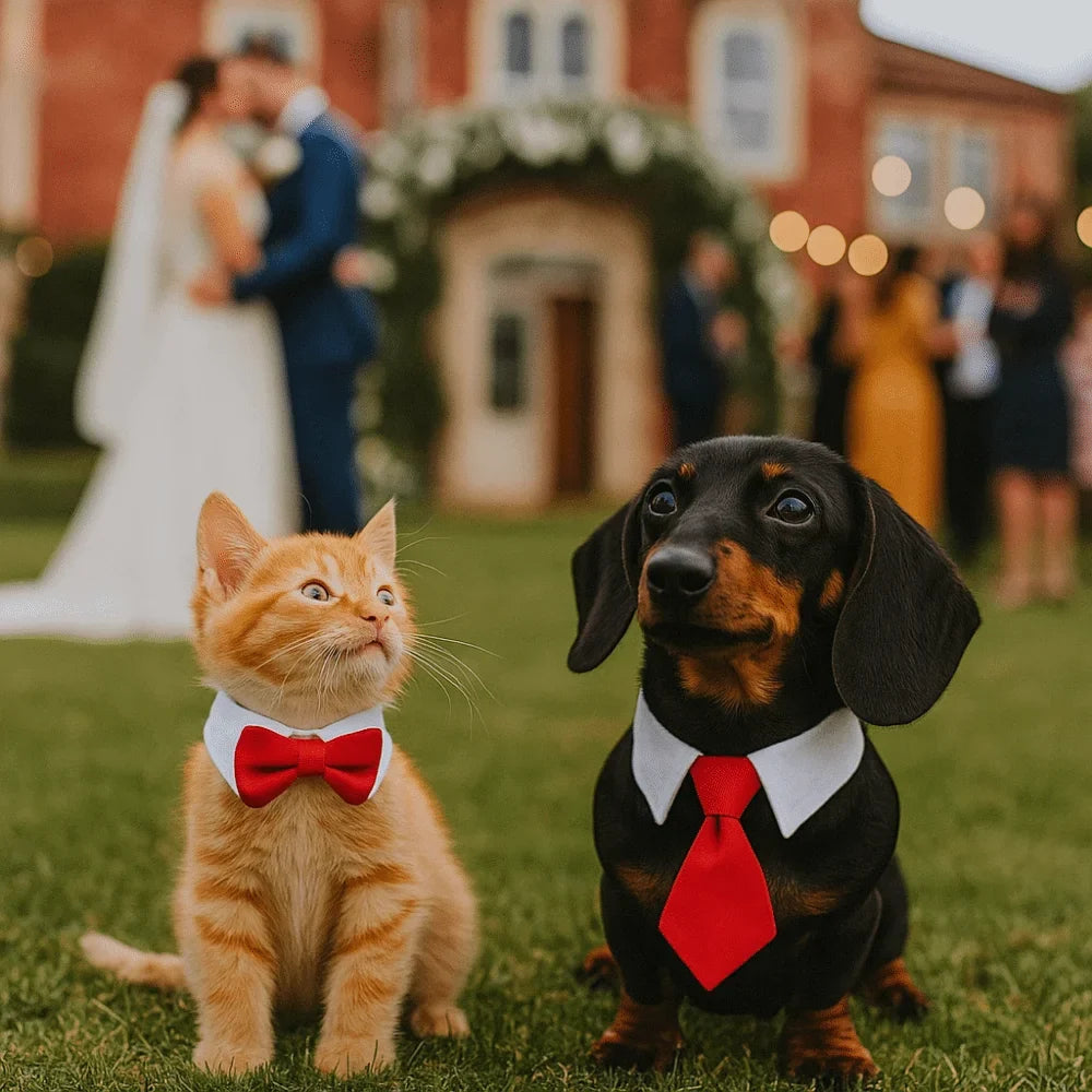 Adjustable Pet Bow Tie Collar - Cute Dog Cat - MyPetDollar.com