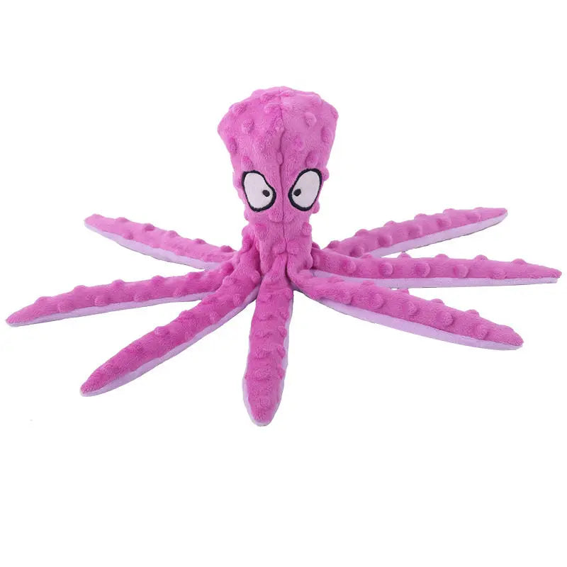 Pet Plush Toy Dog Squeak Octopus Shell Puzzle – 4 Colors