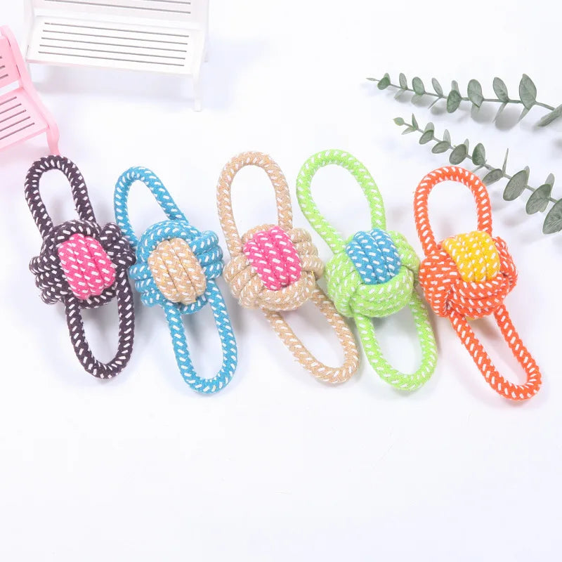 Interactive Cotton Rope Mini Dog Toys Ball - MyPetDollar.com