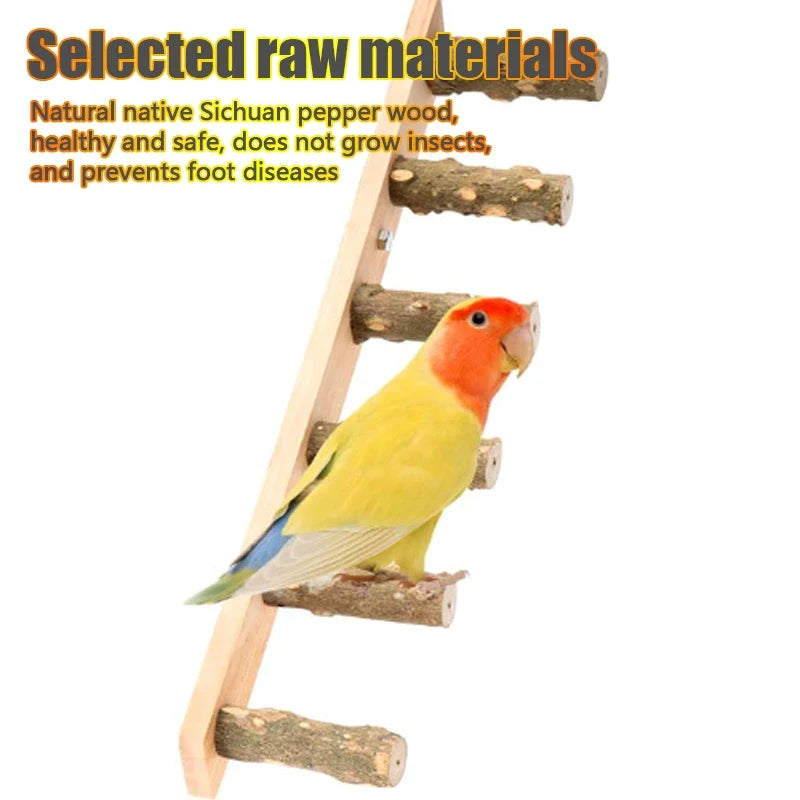 1PC Wood Ladder Pet Interactive Bird Parrot - MyPetDollar.com