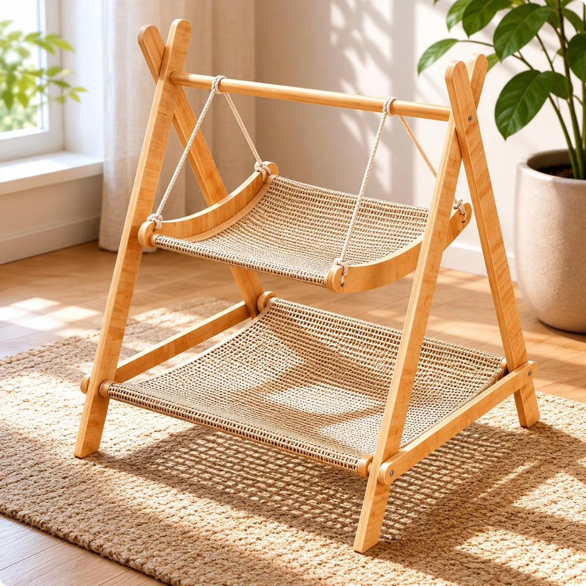 Wood Two-level Pet Bed – 5 Colors