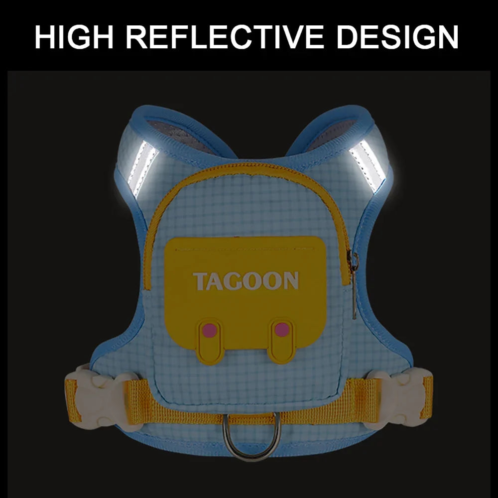 Cute Backpack Dog Harness with Leash, - MyPetDollar.com