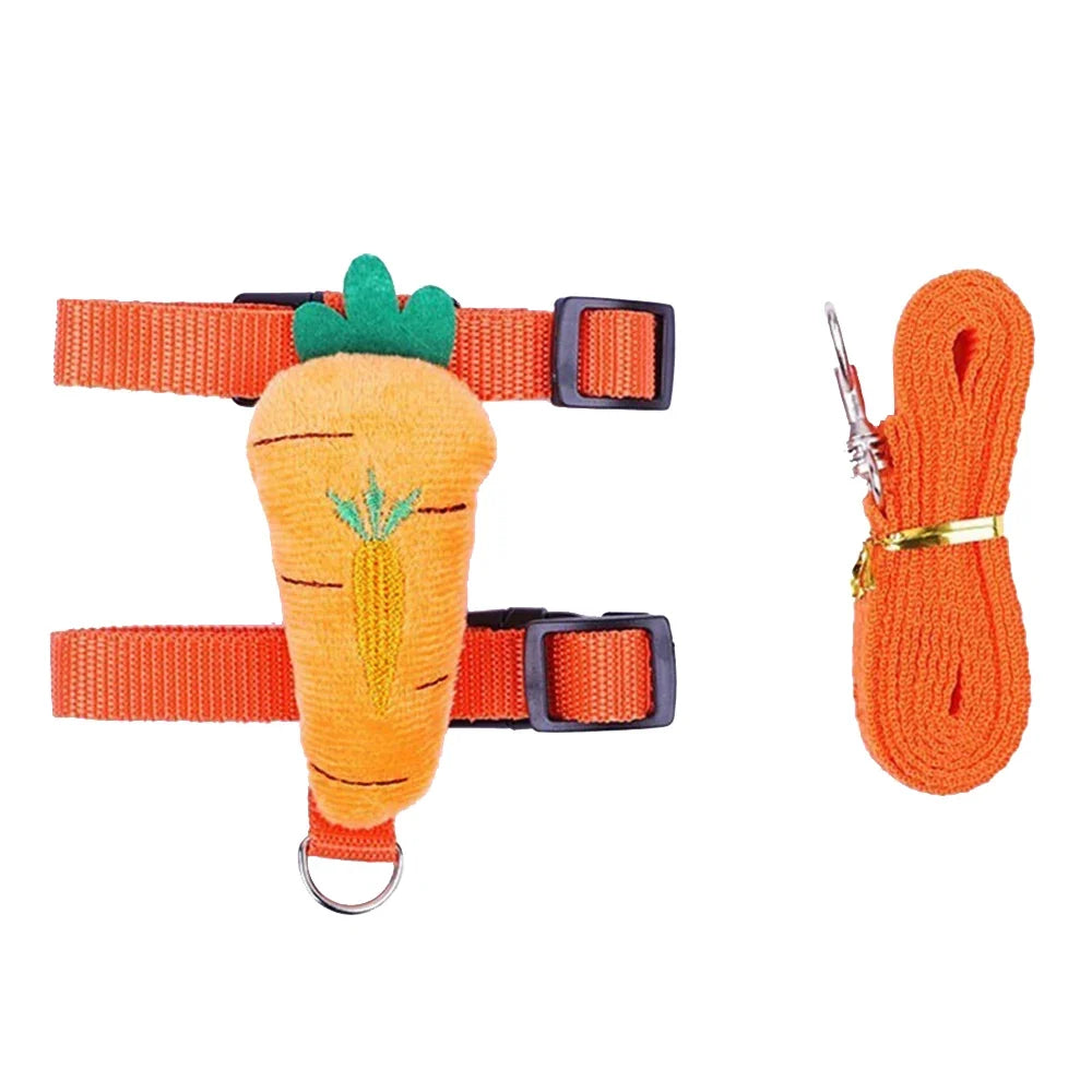 Rabbit Cat Harness and Leash Set Adjustable Pet Lead – Small Pet Supplies