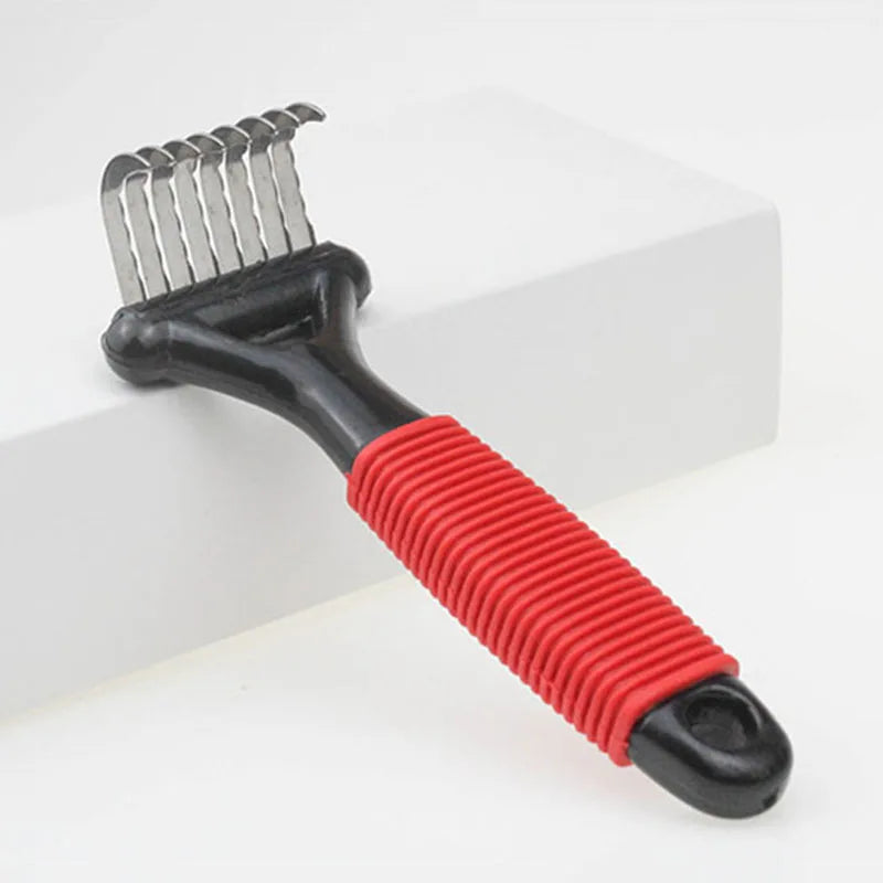 Pet Dematting Grooming Comb Undercoat Long Hair Cat & Dog Fur Rake – 2 Colors