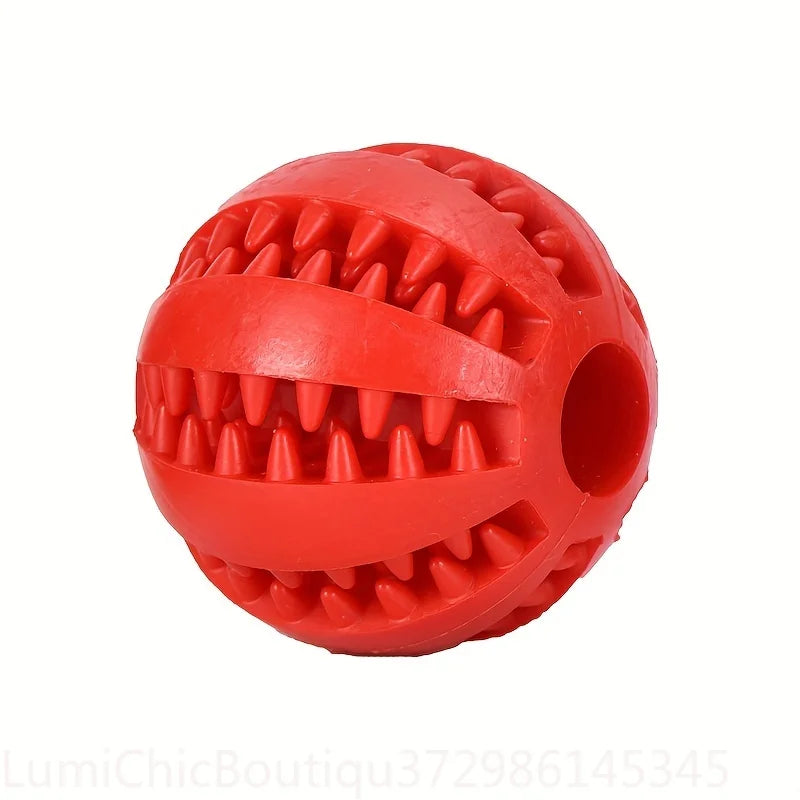 Rubber Treat‑Dispensing Dog Ball Toy Durable - MyPetDollar.com