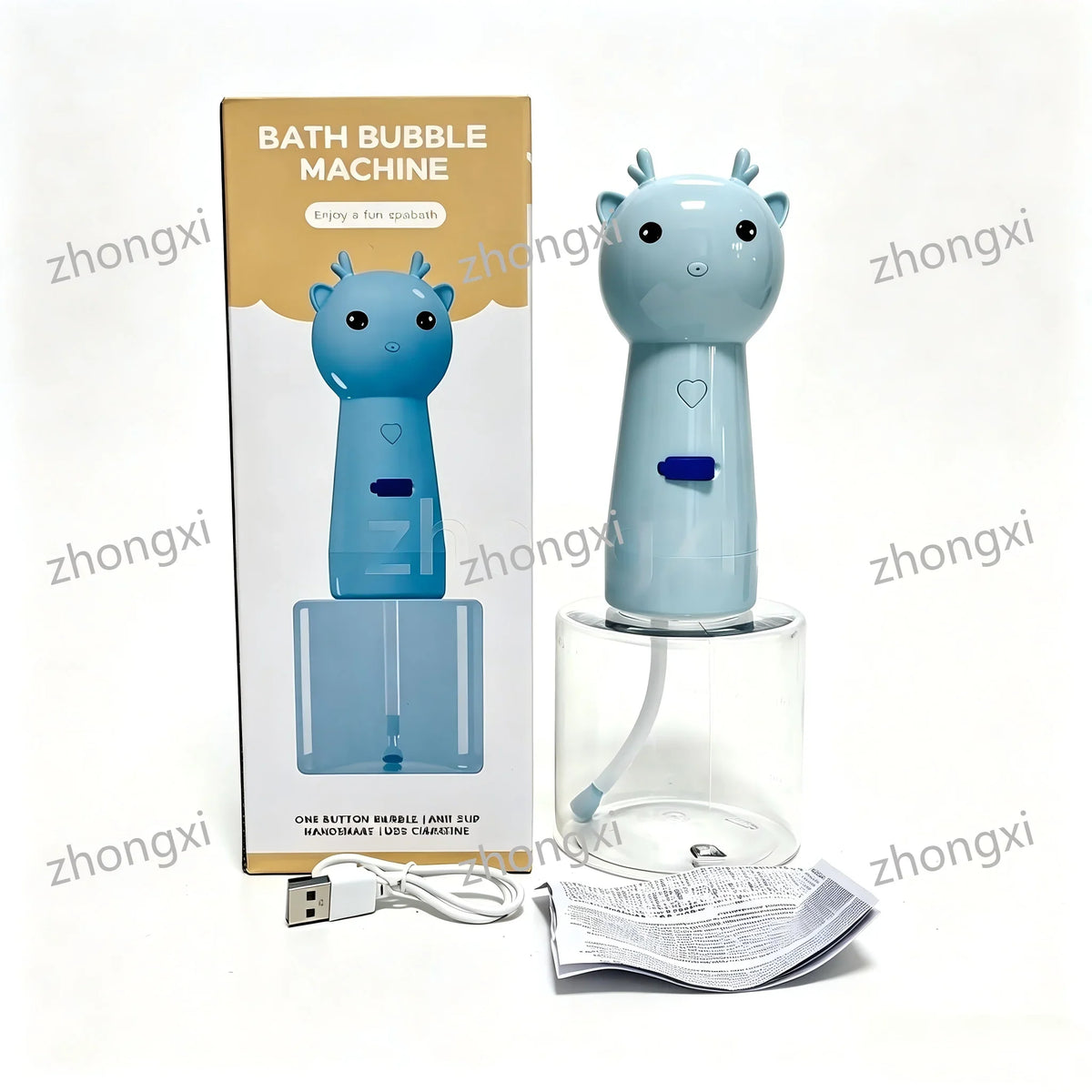 Cute Deer Pet Foam Maker One Button Auto Bubble Generator – 13 Colors