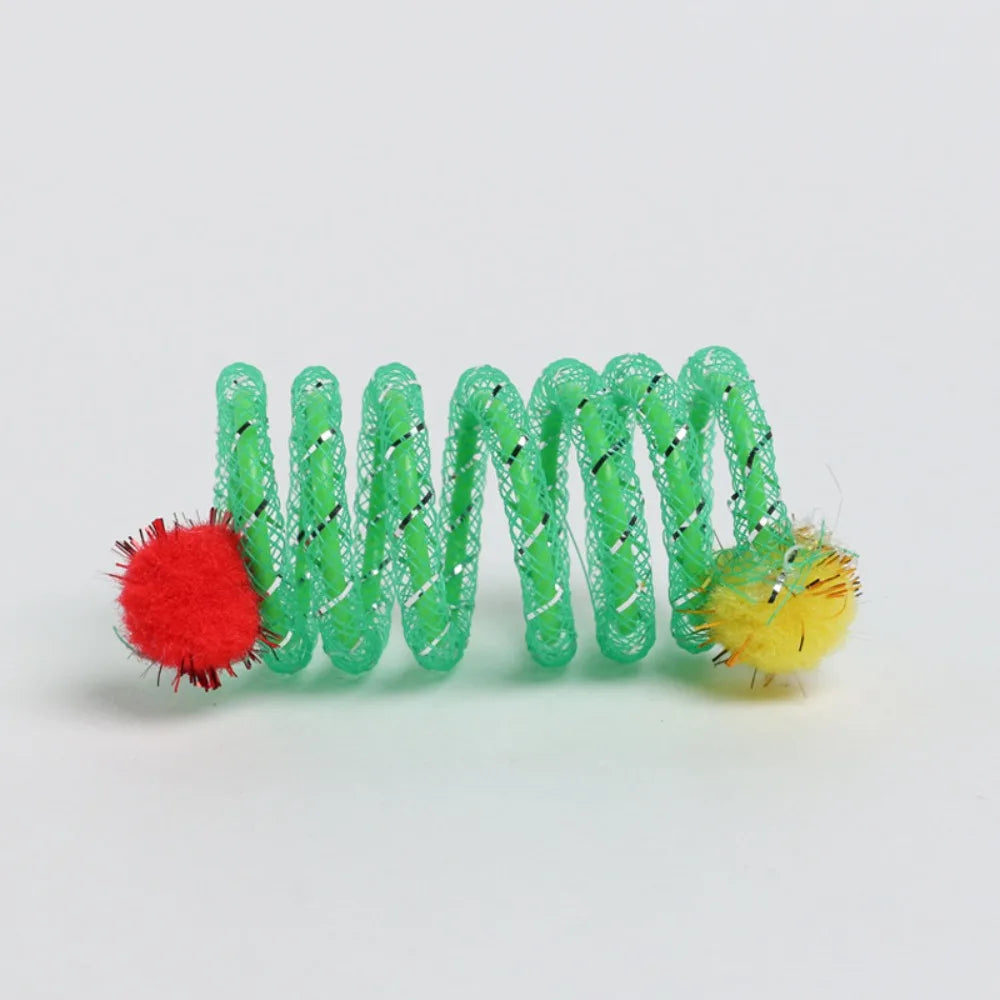 Colorful Coils Spring with Plush Ball