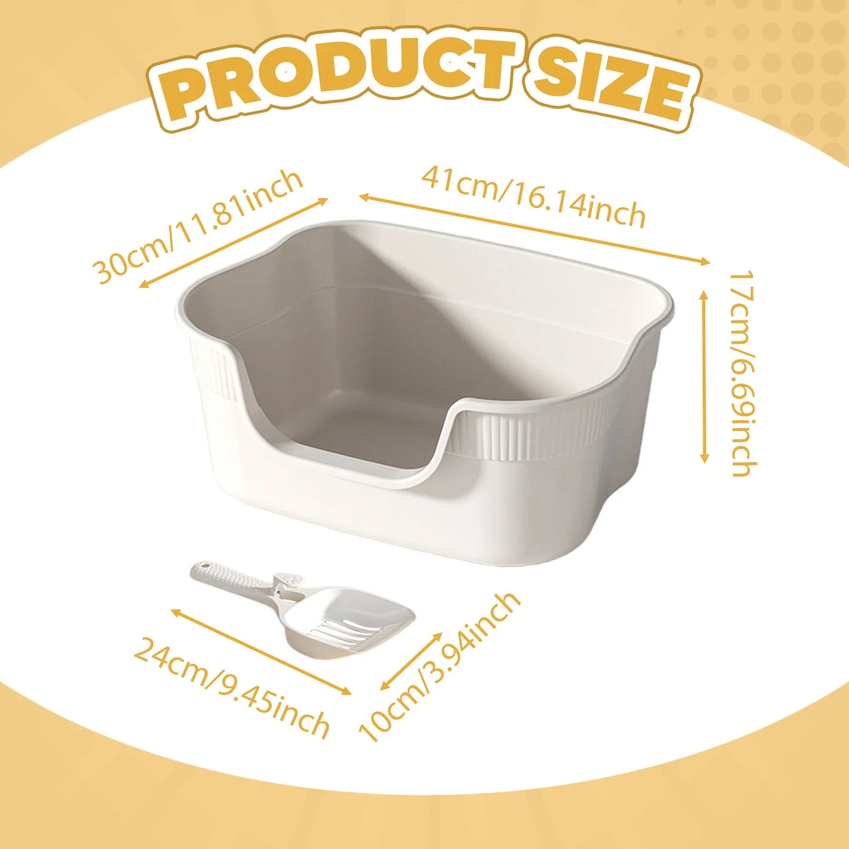 Semi Enclosed Cat Litter Box Anti Splashing Toilet Sand