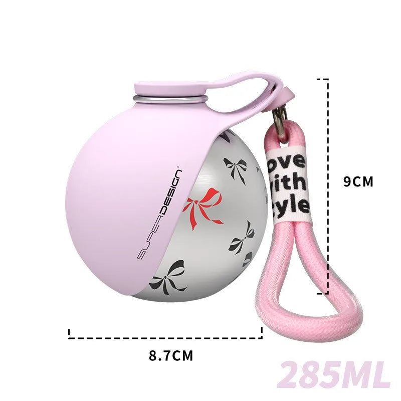 Portable Dog Water Bottle Stainless Steel Travel Cat Dispenser