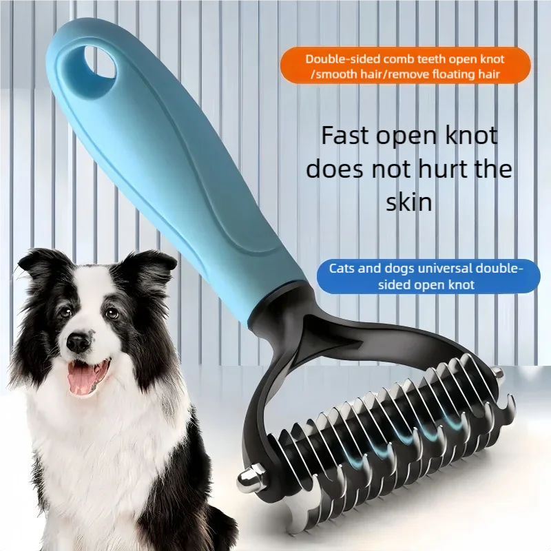Double Sided Pet Deshedding Brush, Stainless - MyPetDollar.com