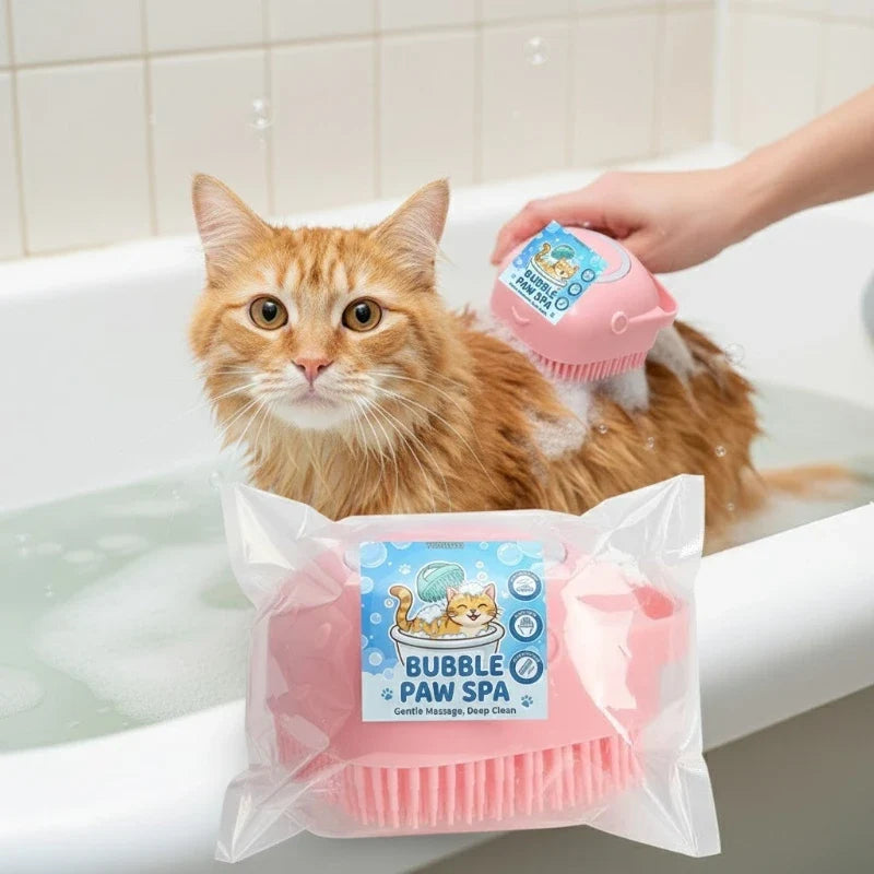 Pet Bath Massage Brush Soft Silicone Dog & Cat Shower Comb – Dog Supplies