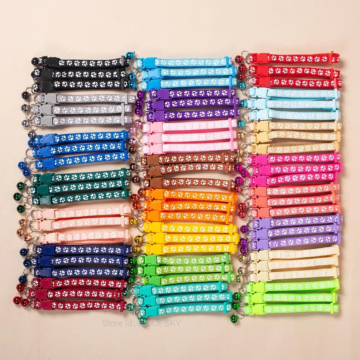 10pcs Colorful Pet Collars with Bell 23 - MyPetDollar.com