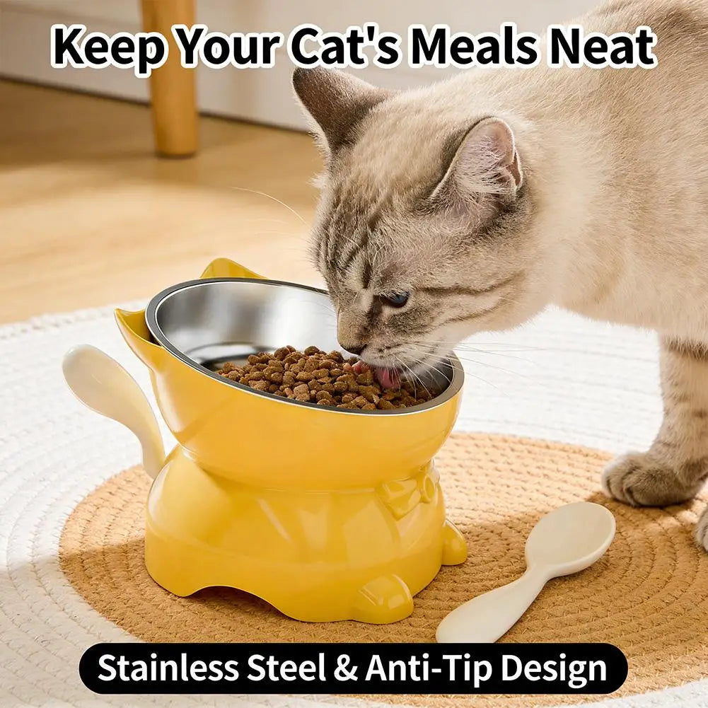 Creative Cat Head Shaped Bowl Cat Food Bowl - MyPetDollar.com