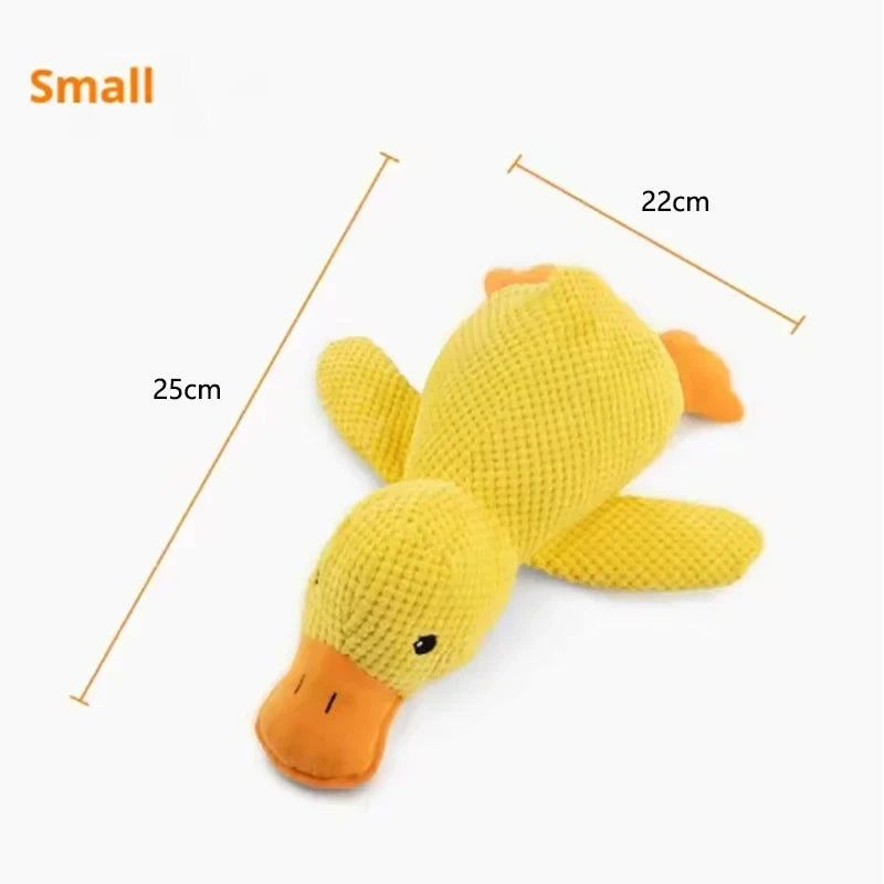 Yellow Duck Plush Toy, Dog Sleeping Companion Interactive Doll – 3 Colors