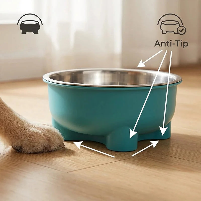 1PC Elevated Solid Color Stainless Steel - MyPetDollar.com